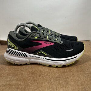 Brooks Adrenaline GTS 23 Women Size 8.5 Black Pink Running Shoes 1203811B037